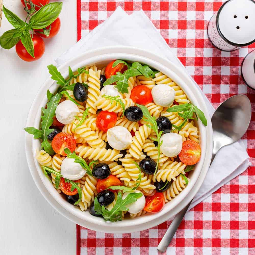 Insalata di pasta con olio evo